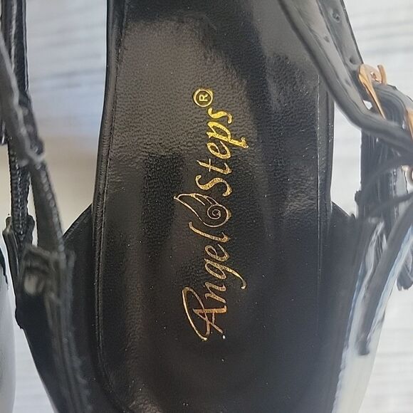 Beacon Angel Steps Willow pumps in pu patent leather black Women's Size 8W - Picture 7 of 10